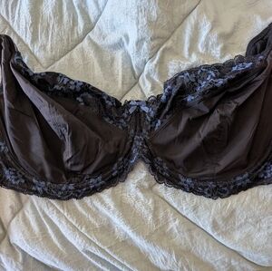 Adore Me Lace-Trim Underwire Bra in Black